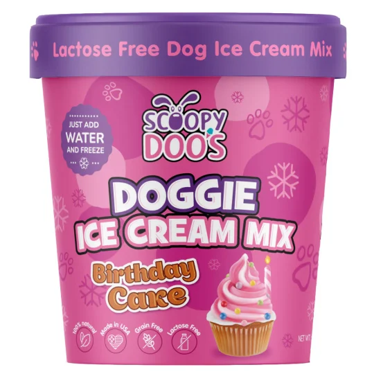 Birthday Cake Dog Ice Cream Mix